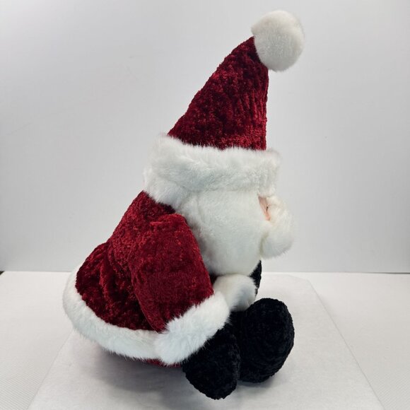 Vtg Main Joy Santa Claus Plush Stuffed Toy Red White Outfit Hat Pom 22" Soft - Picture 9 of 15
